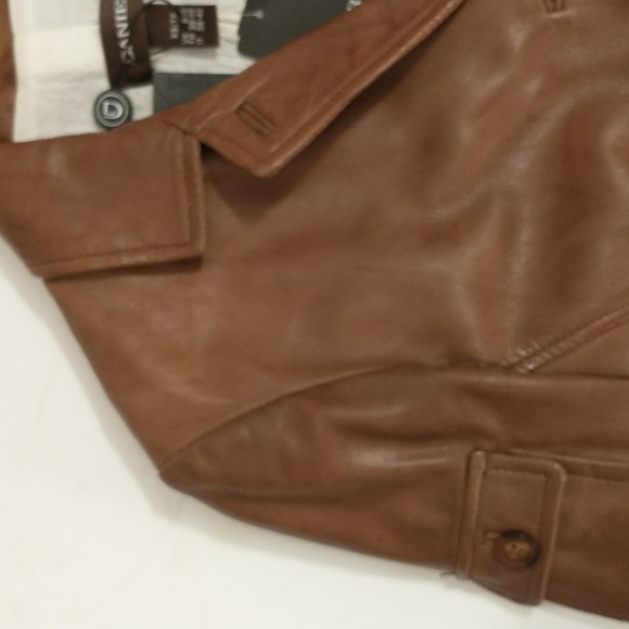 Danier Leather Jacket w Tags Cognac XS Buckles & Pockets - Picture 15 of 16